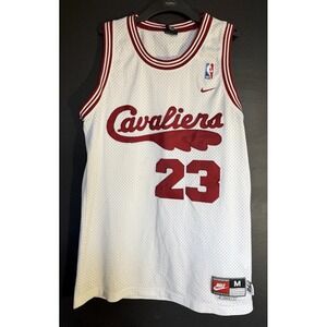 VINTAGE Nike Cleveland Cavaliers Lebron James 23 Jersey Men Medium White